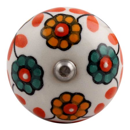 Sea Green Mustard Sunflower Ceramic Wine Stopper